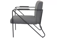 Polstersessel mit Armlehnen im trendingen Retrostyle, grau