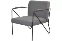 Polstersessel mit Armlehnen im trendingen Retrostyle, grau