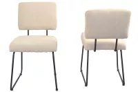 Moderne Schwingstühle, Esszimmerstühle im 2er-Set, beige