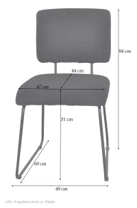 Modernes Esszimmerstuhl-Set (2 Stk.) in Braun mit Komfortpolster & Metallgestell