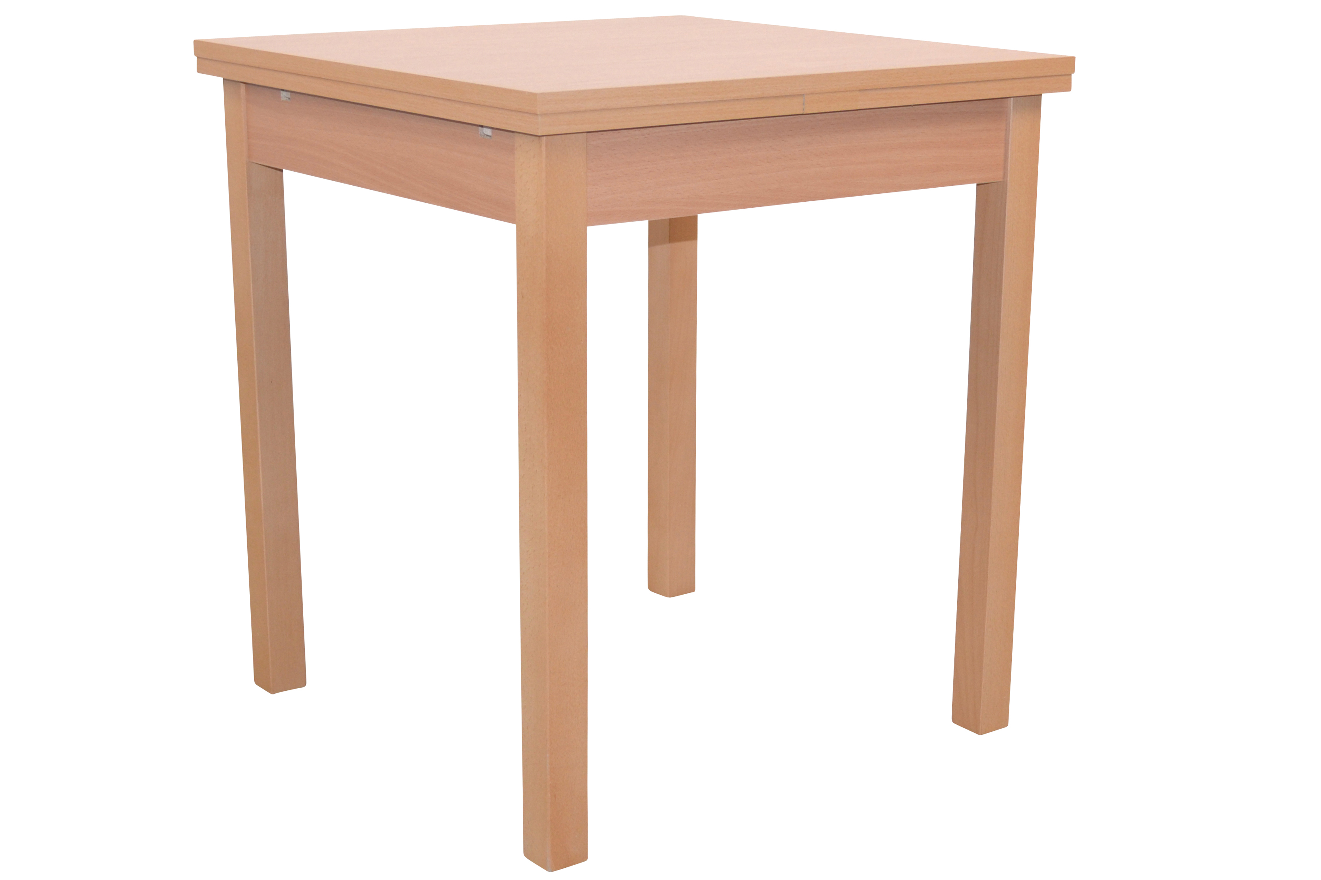 Essgruppe 3-teilig mit 2 Polsterstühlen, ausziehbarer Esstisch 67–127 cm, Buche/Cappuccino