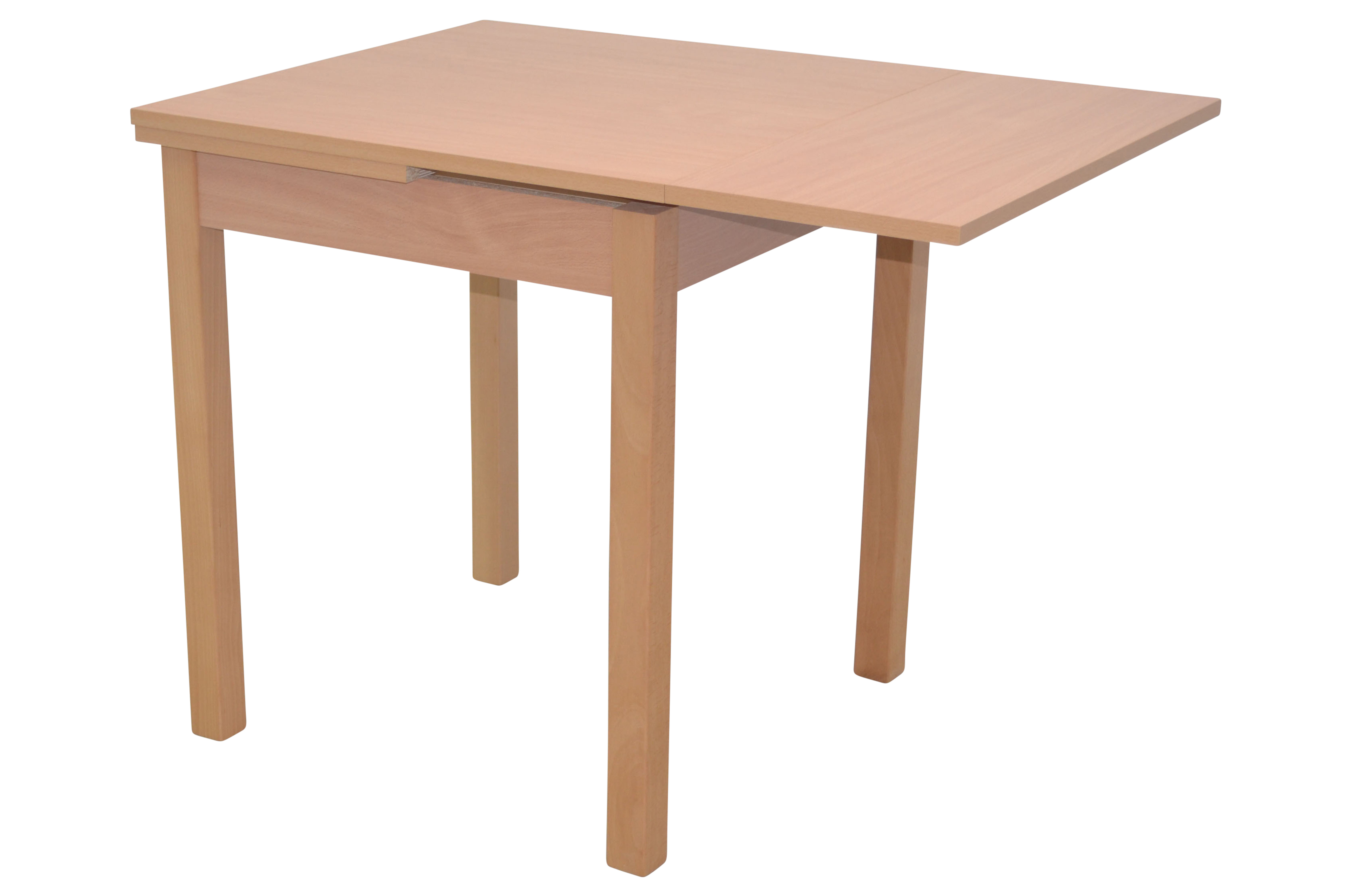 Essgruppe 3-teilig mit 2 Polsterstühlen, ausziehbarer Esstisch 67–127 cm, Buche/Cappuccino
