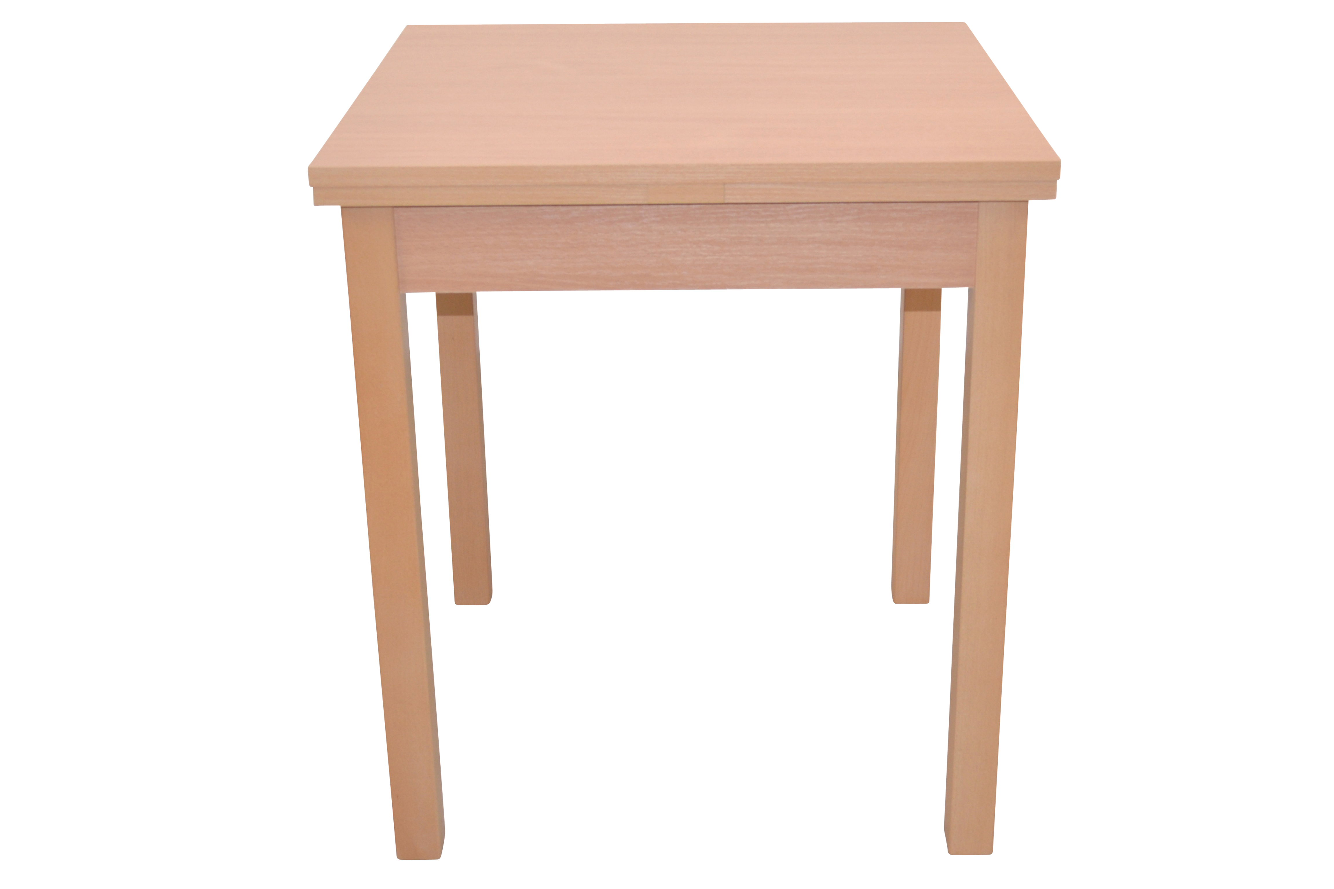 Essgruppe 3-teilig in Bucheoptik mit 2 Polsterstühlen Schoko – Tisch ausziehbar 67–127 cm