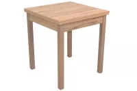 Ausziehtisch, Eiche-Dekor, 67–127 cm, aus Massivholz Buche und MDF, pflegeleicht