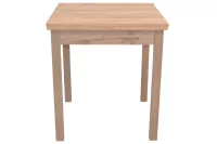 Ausziehtisch, Eiche-Dekor, 67–127 cm, aus Massivholz Buche und MDF, pflegeleicht