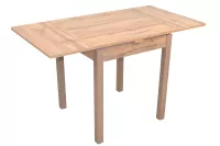 Ausziehtisch, Eiche-Dekor, 67–127 cm, aus Massivholz Buche und MDF, pflegeleicht