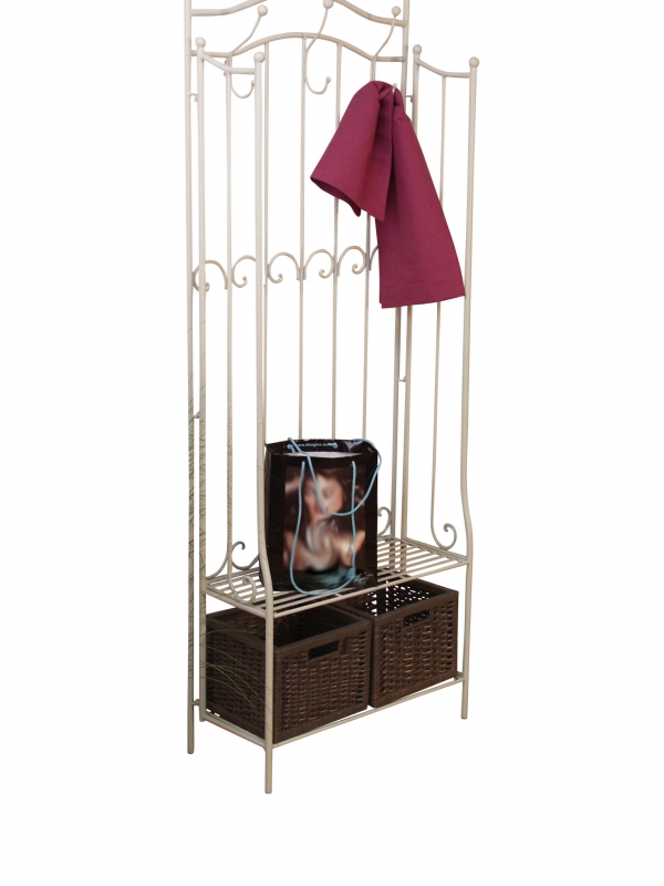 Standgarderobe aus Metall mit Ablage 