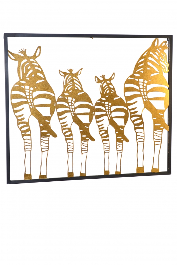Wandbild goldene Zebrafamilie